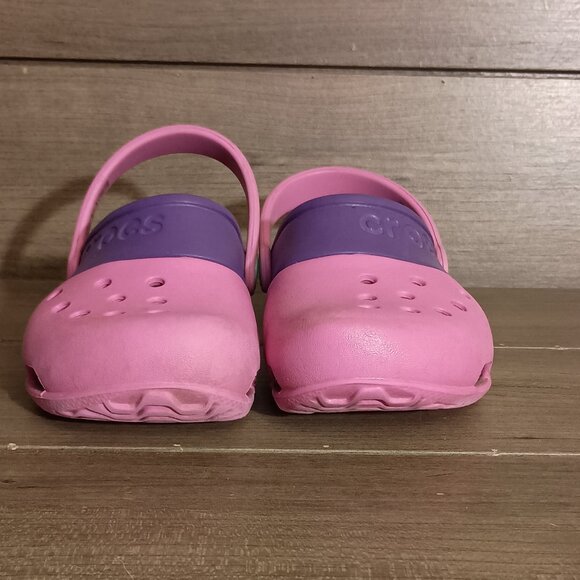 Crocs Electro II Kids Girls Slip On Clogs 15608 Size C13 Pink/Purple - Picture 3 of 12